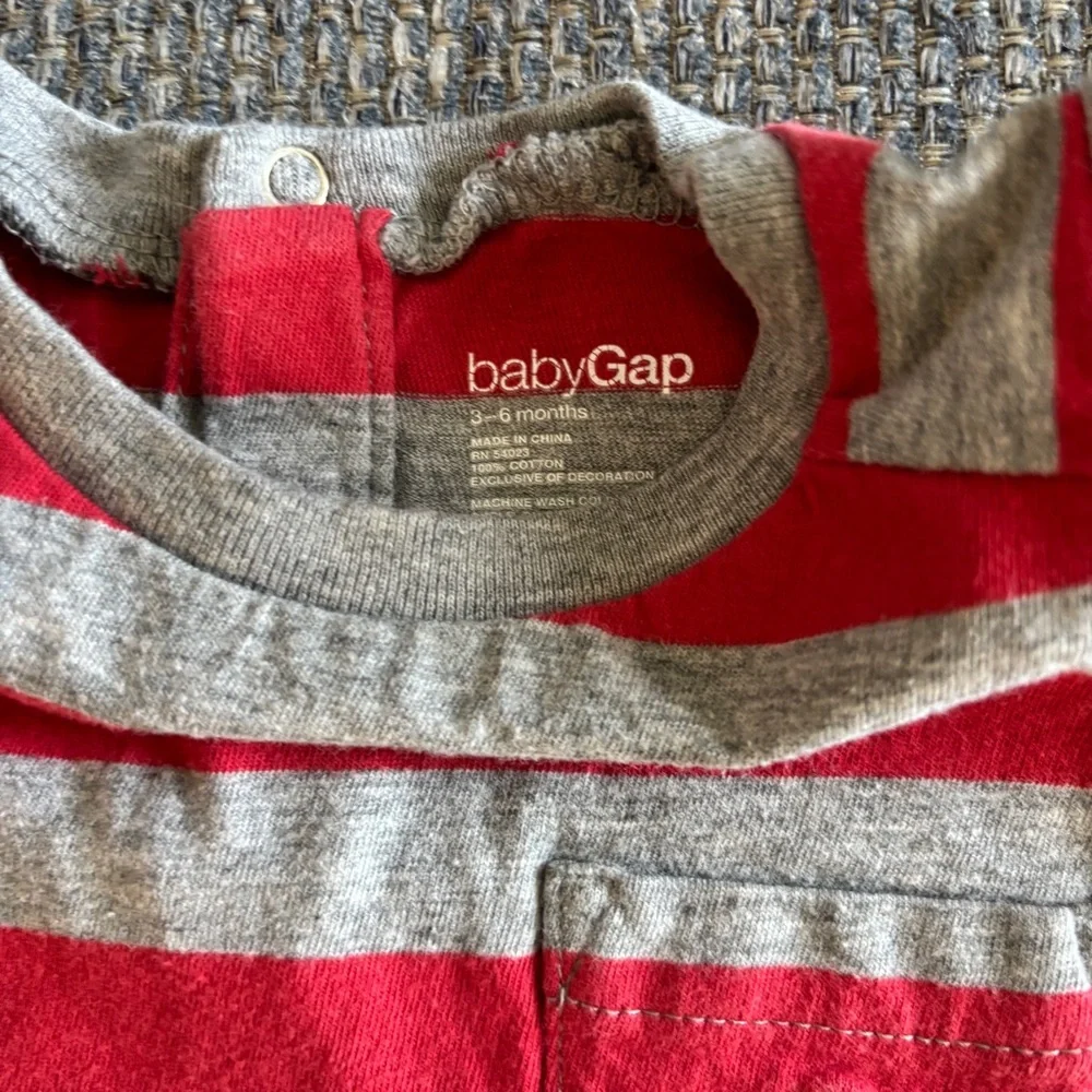 GAP Red and Gray Striped One Piece